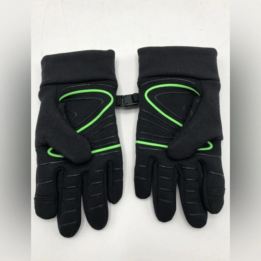 Kids HEAD Touch Screen Black Gloves with Neon Green Accent Medium